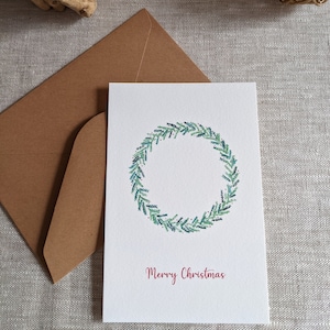 Carte Couronne de Noël