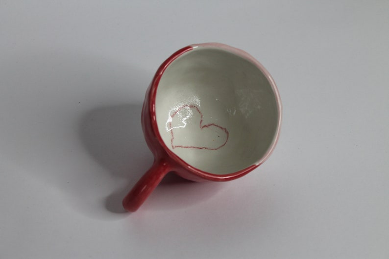 Red Yin & Yang mug Bestfriends gift gift for her gift handmade mug housewarming gift handmade gift image 5