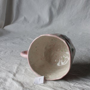 strawberry mug, fruit mug, ceramic mug cute, gift mug, floral mug, custom cofffee mug, ceramic mug gift image 6