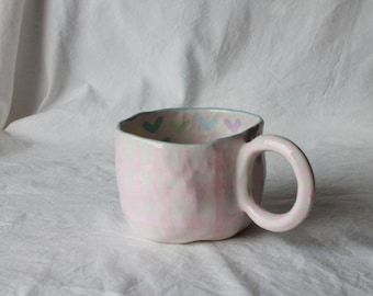 Pinky- Handmade mug, Ceramic mug | House warming gift | Handmade coffee cup | Ceramics cup | gift for her |