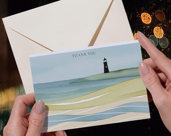 Thank You Note Digital Download | Printable Thank You Card | Instant Download | Digital Gratitude Card | Thank You Printable | Lighthouse