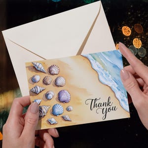 Thank You Note Digital Download | Printable Thank You Card | Instant Download | Digital Gratitude Card | Thank You Printable | Beach Ocean