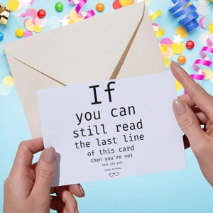 Printable Birthday Card, Funny Birthday, Digital Celebration Card, Instant Download Card, Old Person Birthday Card, Humor Birthday Card