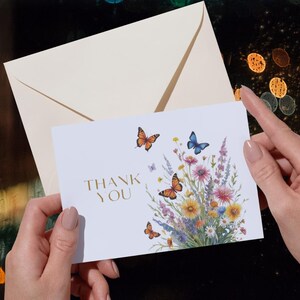 Thank You Note Digital Download | Printable Thank You Card | Instant Download | Digital Gratitude Card | Thank You Printable | Butterflies