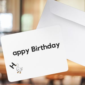 Funny Goose Birthday Card Printable | Instant Download | Happy Birthday Card | DIY Printable Card | Birthday Greeting