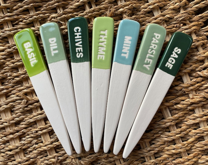 Ceramic Garden Markers Etsy