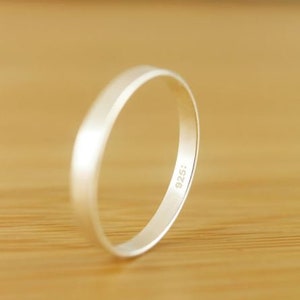 Plain Wedding Band, Silver Knuckle Ring, Simple Silver Ring, Silver Thumb Ring, Minimalist Ring, Promise Ring for Her, Engagement Ring