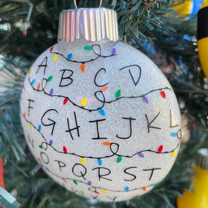 Stranger Things Inspired ABC Lights  Ornament