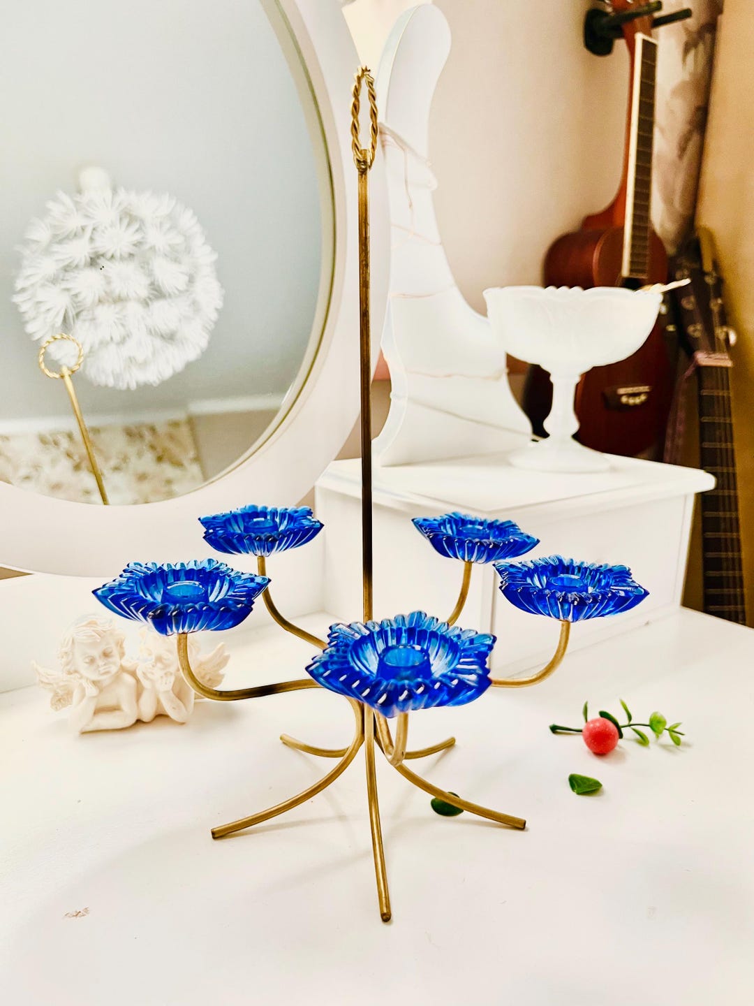 ヴィンテージ、希少な美しいコバルトブルーのGunnar Ander Ystad