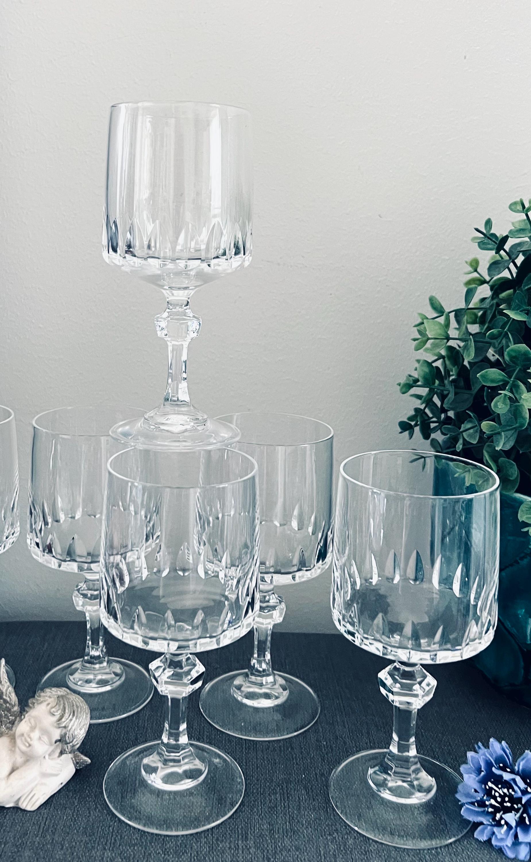 Verre en cristal au plomb Cristal D'arques, verre à liqueur, verres à liqueur en cristal français, verre fabriqué en France, verres à vin vintage en c