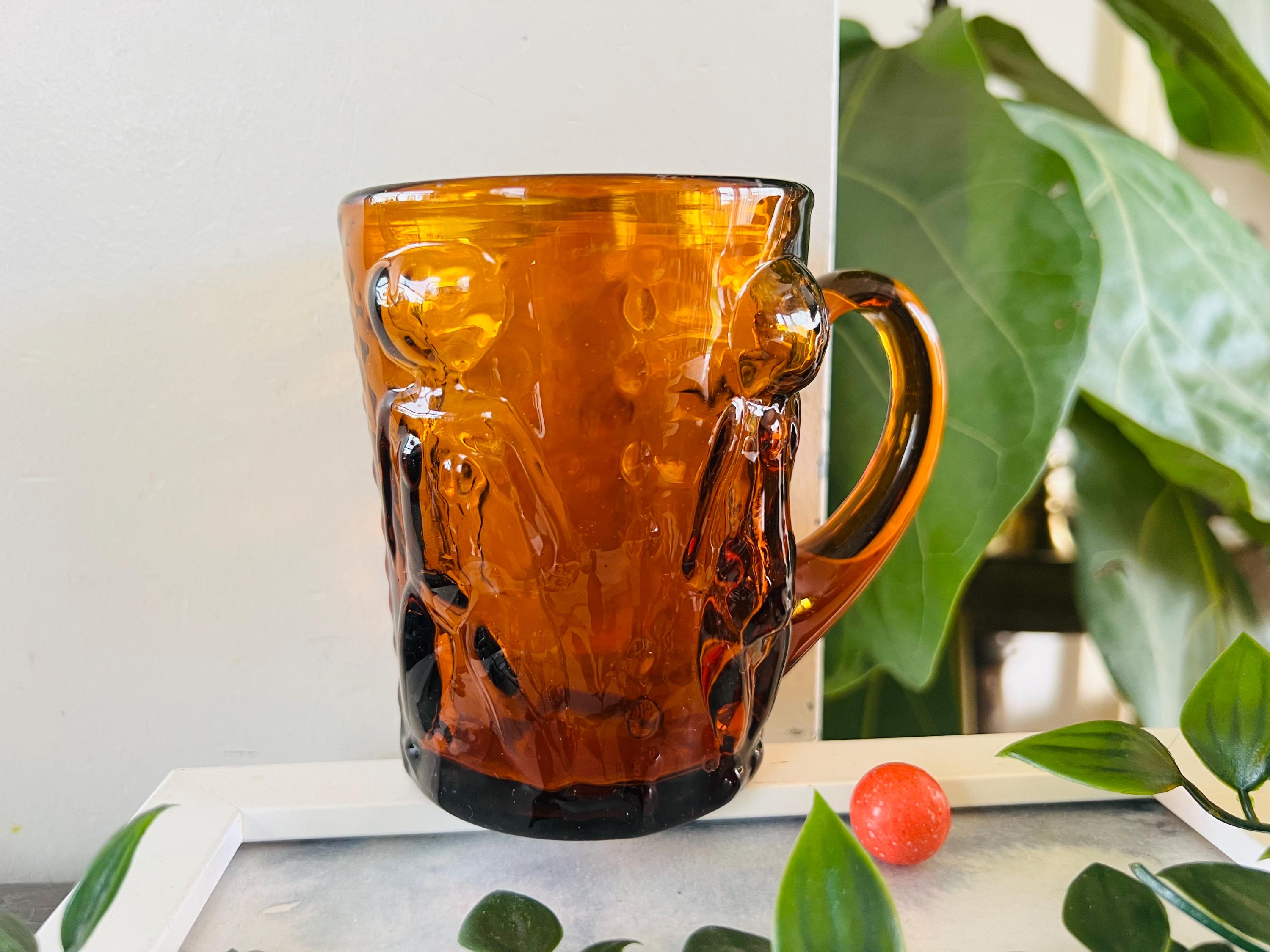 Kosta Boda Sweden Brown Glass Mug ADAM and EVE by Erik Höglund