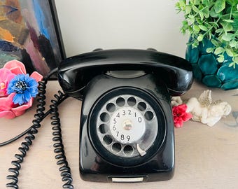 Telefoni Domestici Retrò con Quadrante Rotante, Telefono Classico con Filo Vintage per Casa e Ufficio