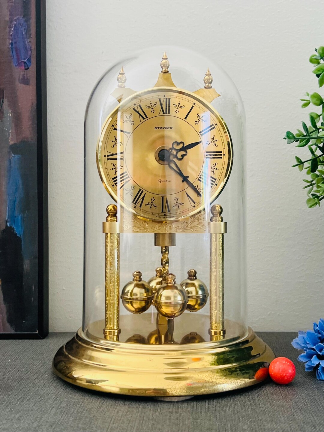 Vintage German Mantel Clock Quartz Staiger Anniversary Clock,w.germany ...
