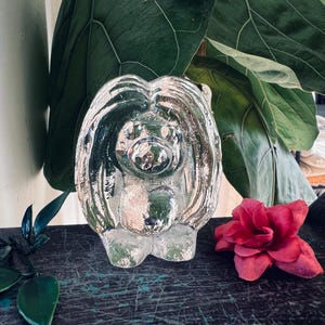 Vintage Bergdala Swedish Fascinating  Crystal Glass Figurine Troll. Collectors Item. Made in Sweden. Scandinavian Retro Home Decoration