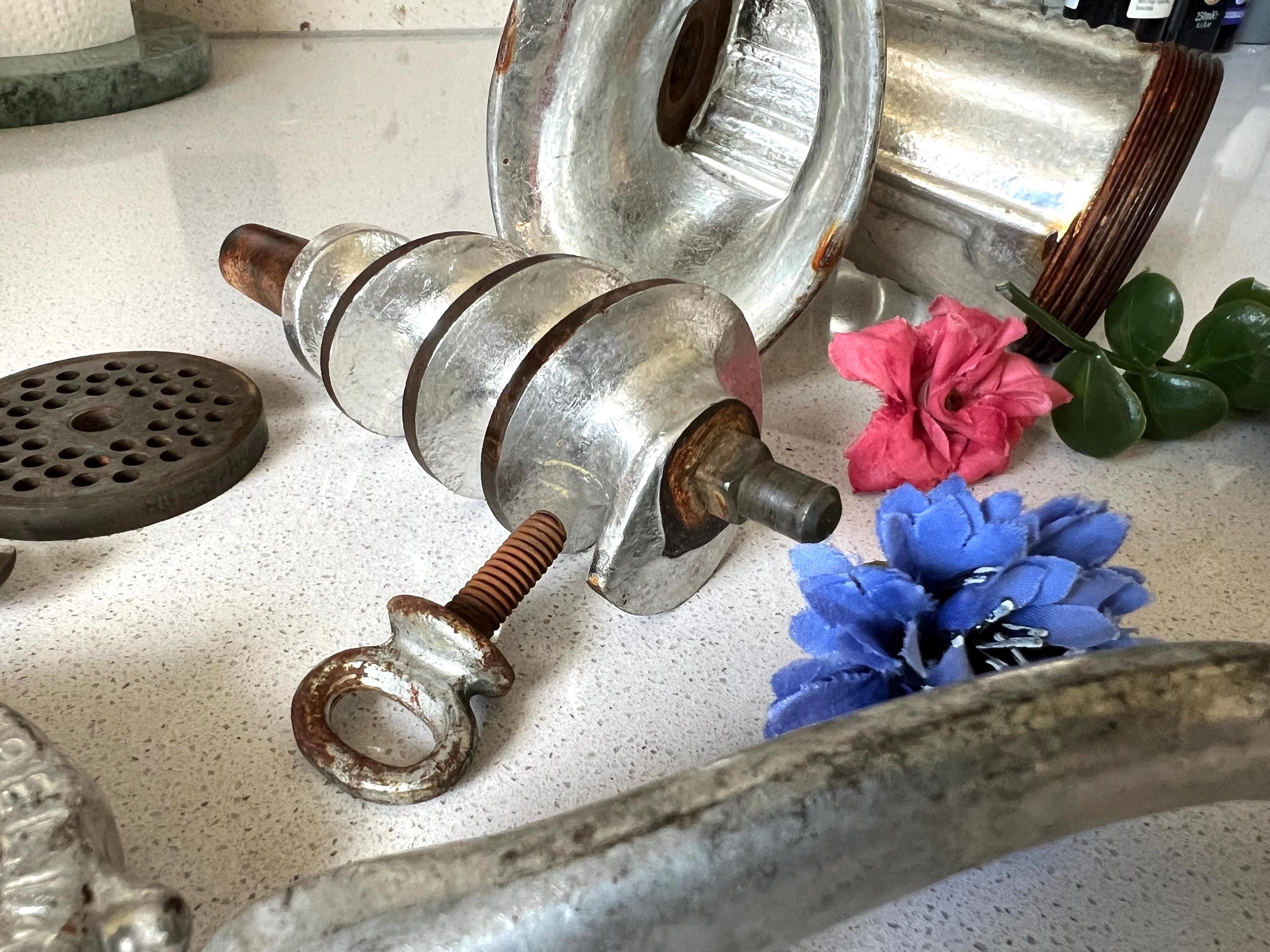 Antique Husqvarna Meat Grinder, Vintage Swedish No 5, Manual Meat