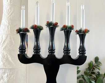 Swedish Dala Ball Candleholder, Large Danish Scandinavian Hand