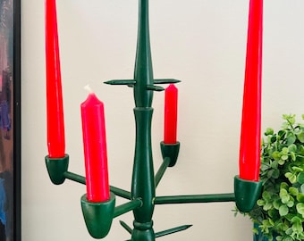 Swedish Dala Ball Candleholder, Large Danish Scandinavian Hand