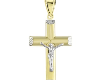 10k Yellow Gold Diamond-Cut Jesus Christ Face Religious Charm Pendant 8g