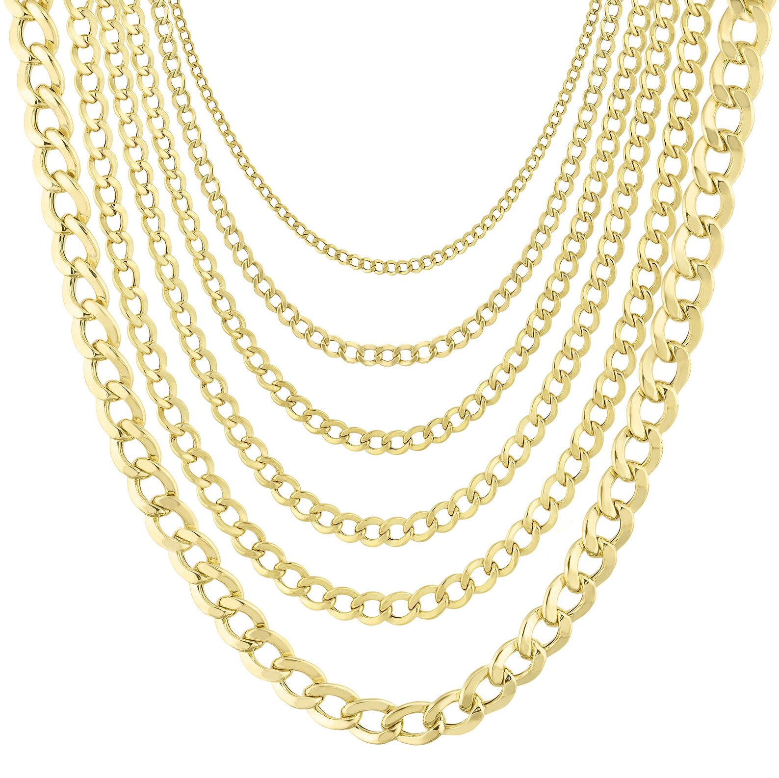 Hollow Curb Chain Necklace Real 10K Gold Bonded 925 - Etsy