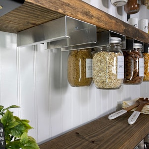 4 Row 36 Can Food Wall Storage Rack 