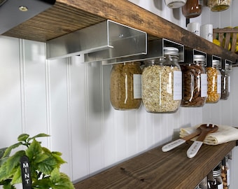 Mason Jar Hanger: Kitchen Pantry Storage Rack (2 Pack)