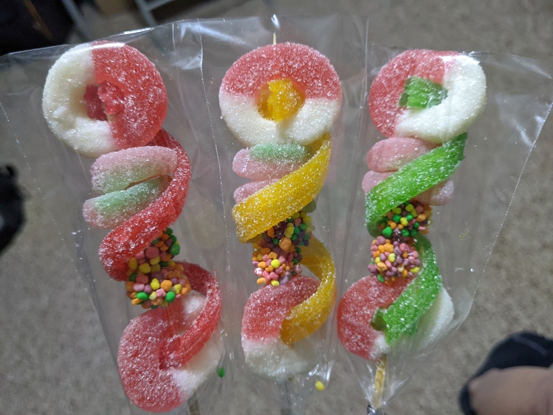 20 Mini Pastel Rainbow Candy Kabob Swirls Fun Sweet and Etsy