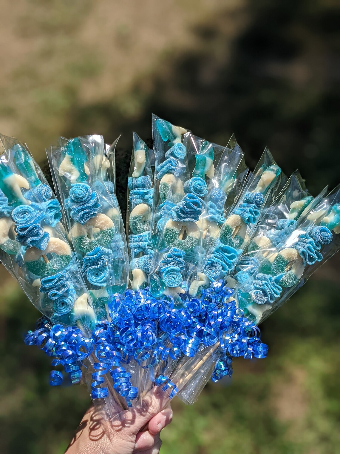 10 Rippin Blue Candy Kabob Fun Sweet and Sour Birthday Etsy