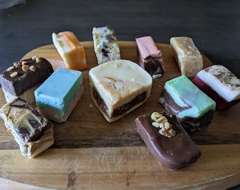 Creamy, Yummy, Gourmet homemade fudge assortment. Gluten free!! gift for anyone