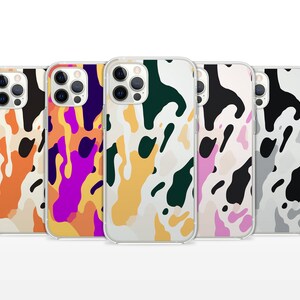 Telefoonhoesjes met koeienhuidprint dierenprint voor iPhone 14, 13, 12, 11, X, 8+, 7, Samsung S23/S22/S21 Ultra & Plus, Google Pixel 7, 6 Pro+