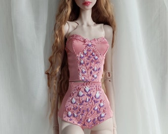 Embroidered LINGERIE outfit for Tender Creation by Vera Seagull bjd