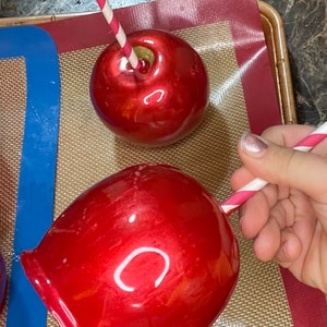 3 Vintage Metallic candy apples. Delicious and Fresh Homemade apple Pack | for summer, thank you gift Gift