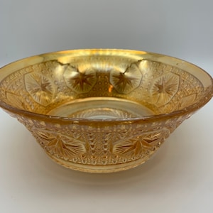 Vintage Orange Carnival Glass Bowl