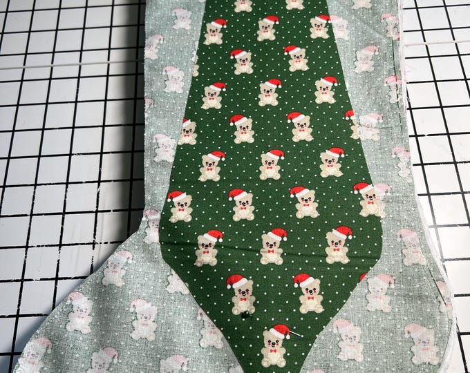 Featured listing image: Bucilla Christmas Stocking Fabric Liner - Holiday Crafting See pictures to see the pattern and colors