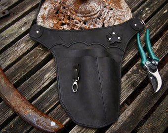 Garden Tool Belt Leather / Florist Tool Belt / Right Body Side / Farm Belt / Garden Tool Belt / Tool Belt Leather