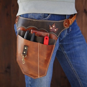 Garden Tool Belt Leather / Florist Tool Belt / Right Body Side / Farm Belt / Garden Tool Belt / Tool Belt Leather