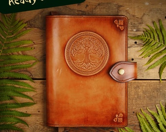 Notebook leather A5 / personalized notebook / notebook tree of life / notebook leather / notebook cover / grimoire / bullet journal