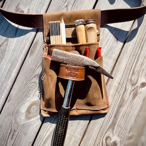 Leather Tool Belt – Professional Handcrafted Tool Pouch / Premium Tool Holder for Men & Women / Carpenter Garden Tool Holster image 12