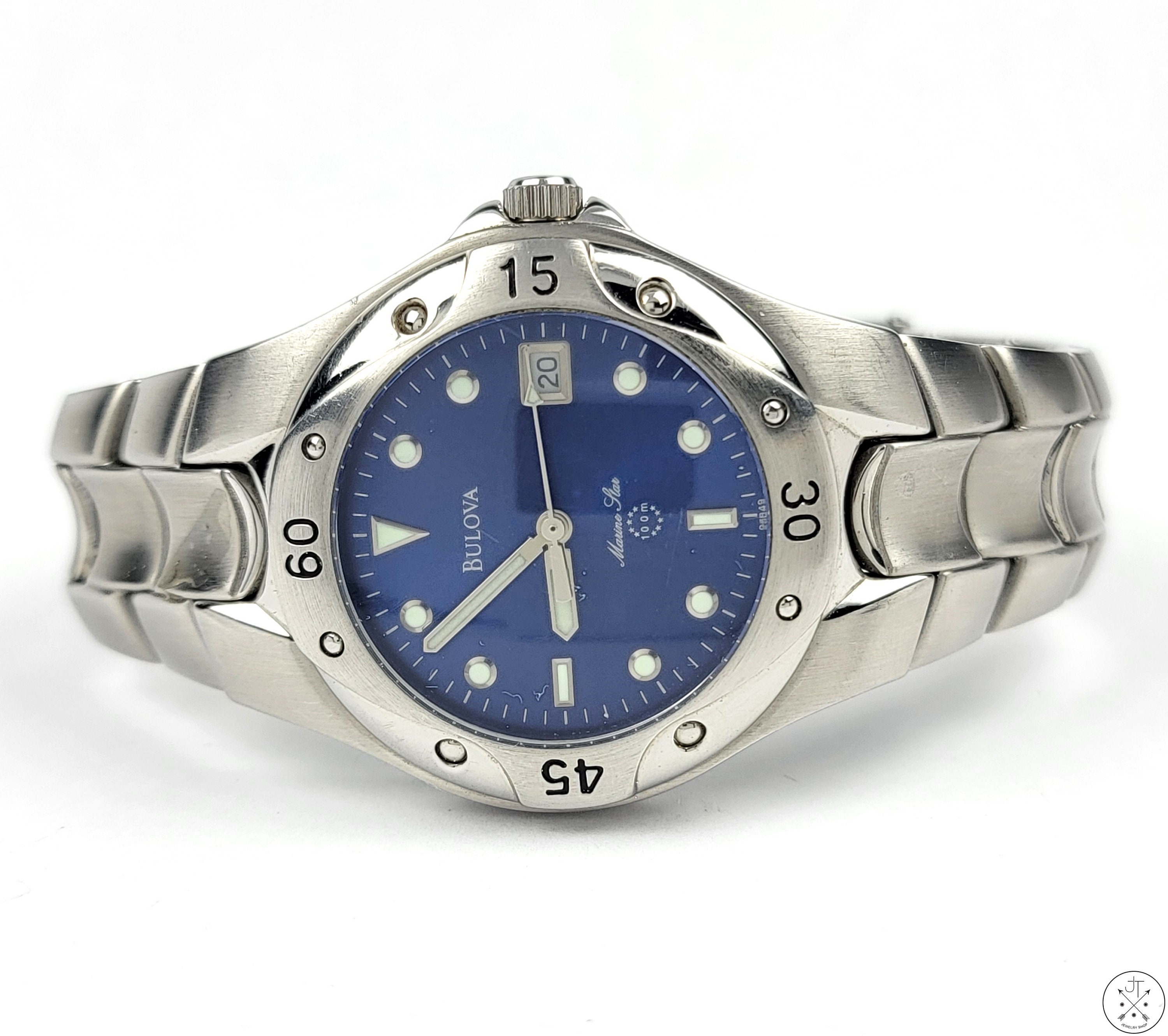 Bulova marine star 100m blue shop