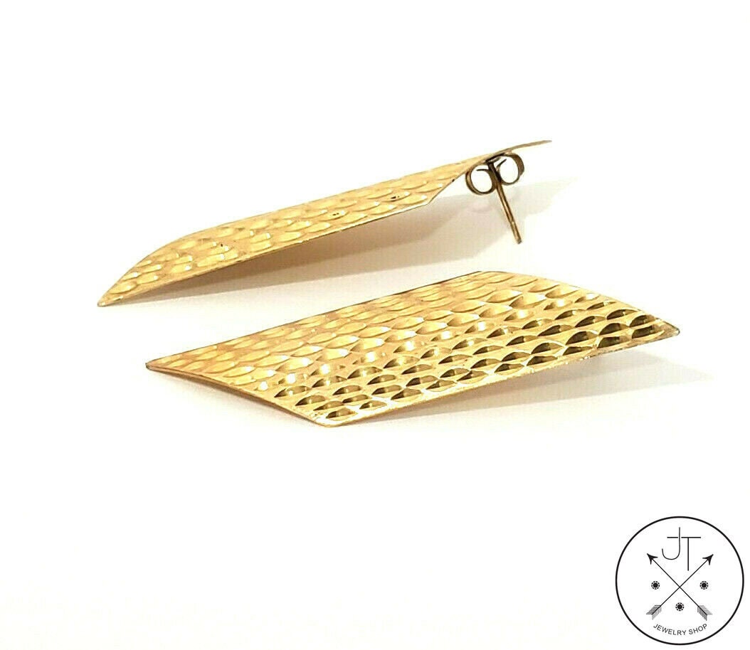 Mini Lace Deco Earrings - II 14K Yellow / Made to Order