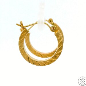 14k Yellow Gold 3/4 Inch Hoop Earrings