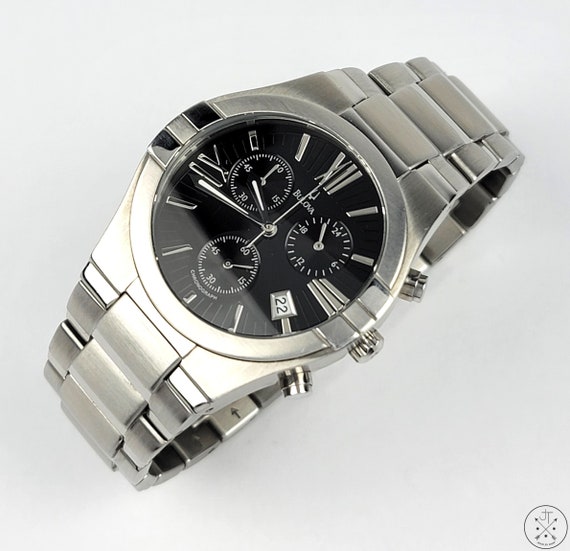 Bulova 96G18 Stainless Steel Chronograph Watch Qu… - image 4