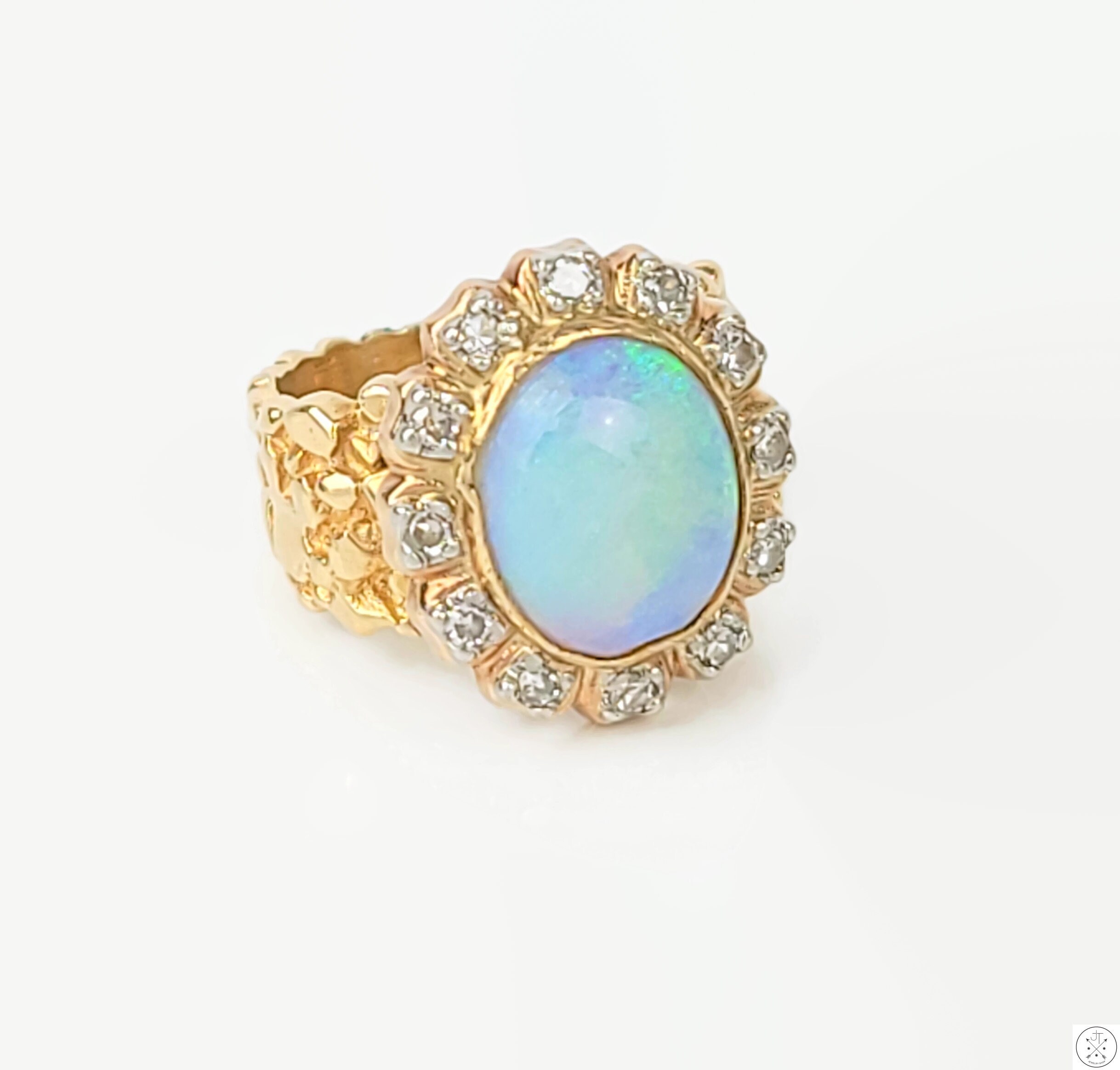 Opal Gold Nugget Ring - Etsy