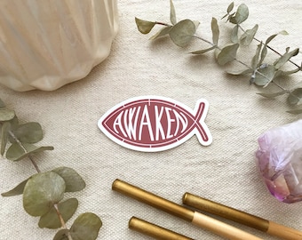Ichthys Christian Sticker | Awaken Faith Symbol