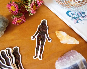Wild Woman Sticker | Earthy Mother Nature Vinyl Decal