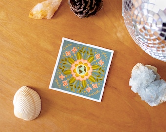 Earth Mandala Sticker | Christian Bible Verse, Weatherproof Vinyl