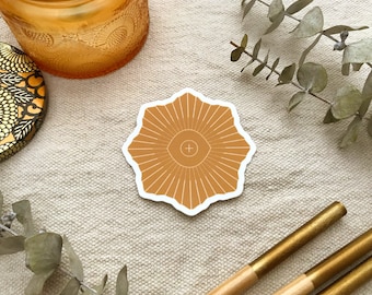 Spiritual Vision Sticker | Modern Boho Sunburst Christian Faith