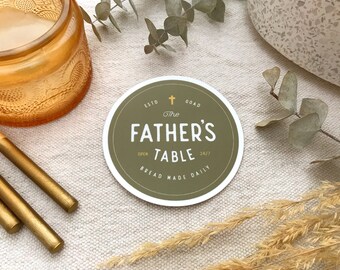 Father's Table Sticker | Christian Bible Verse Decal