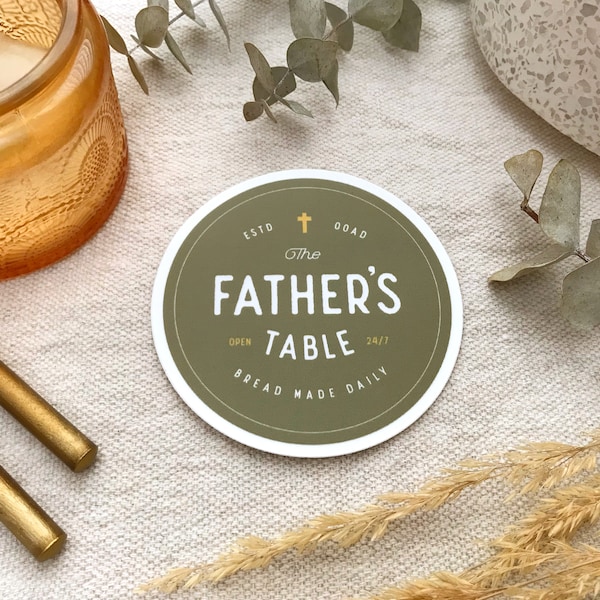 The Father’s Table sticker / bread of life our daily bread Lord’s prayer / come to me rest for weary souls / eucharistic communion Christian