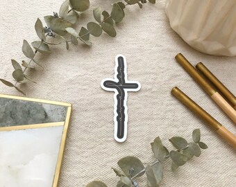 Awaken Cross Sticker | Minimalist Christian Vinyl Decal