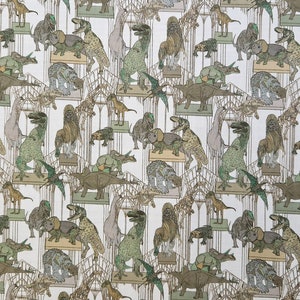 Liberty Organic Tana Lawn - Claws, Roars N' Dinosaurs A - Collezione Brian Wildsmith